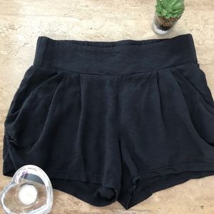 Free People flowy black shorts